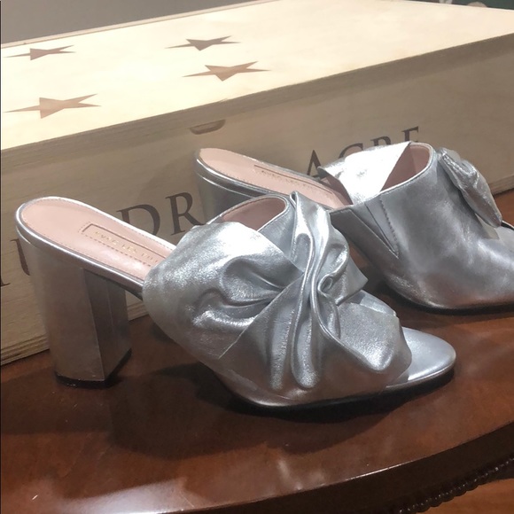 Avec Les Filles Marie Metallic Silver Bw Heels - Picture 6 of 8